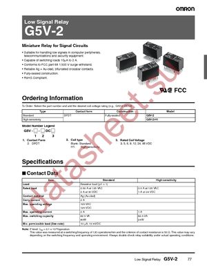 G5V-2-H1-DC12 datasheet  